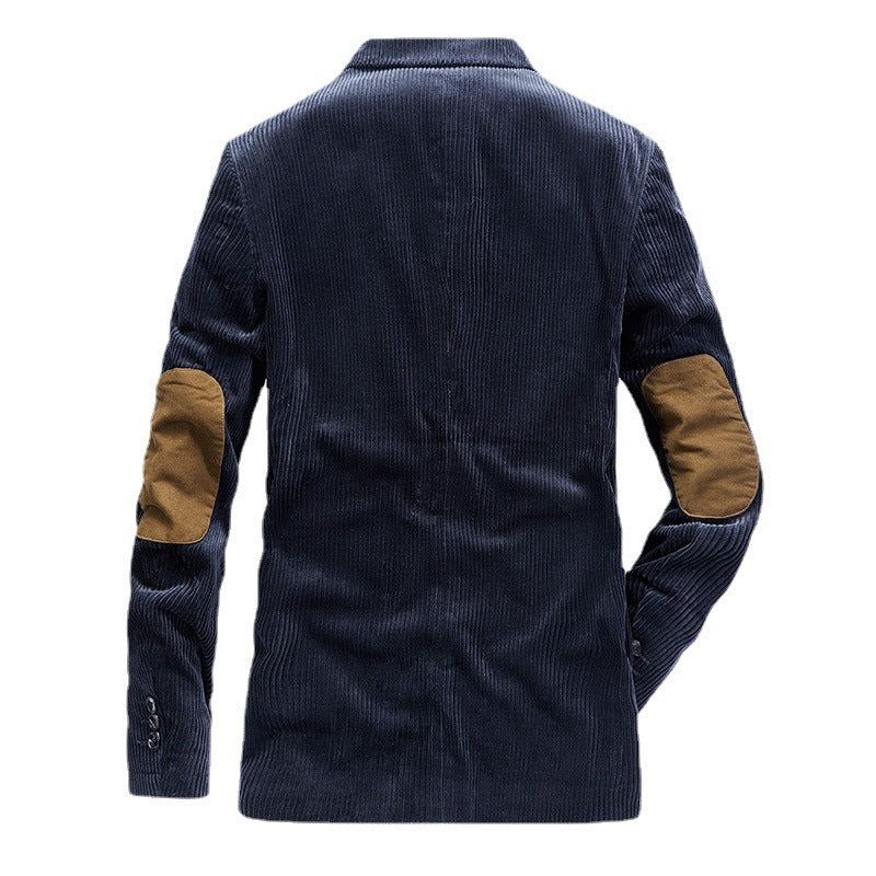 New Arrival Corduroy Retro Casual Mens Solid-Colored Suit Jacket