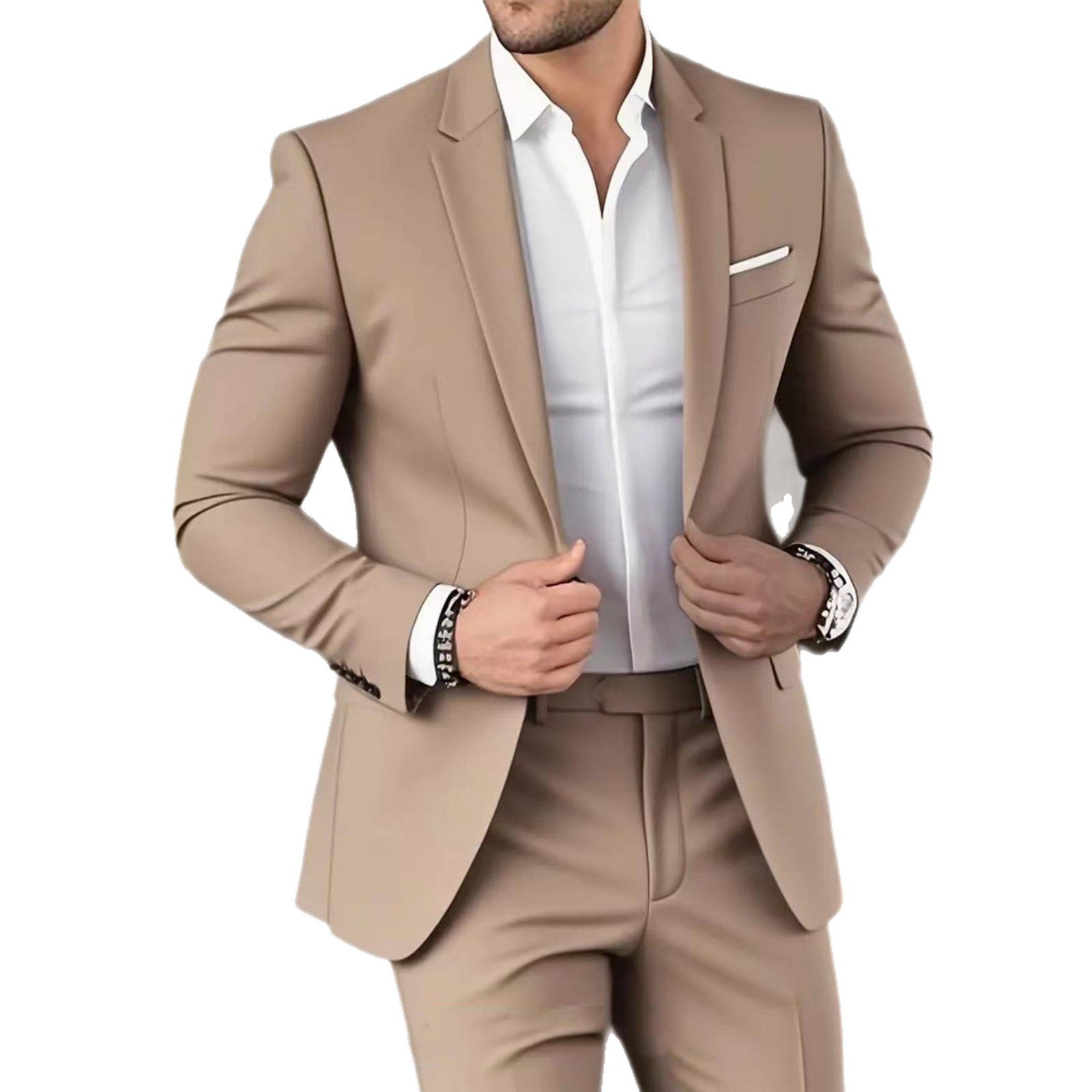 Elegant Banquet Gown Slim-Fit Fashionable Suit And Trousers For Men